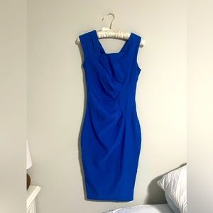 || MUXXN || FITTED MIDI COBALT BLUE DRESS || NWOT || SLEEVELESS ||